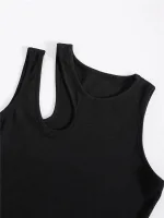 Espléndido Camiseta sin Mangas de Punto de Canalé para Mujer - Imagen 5