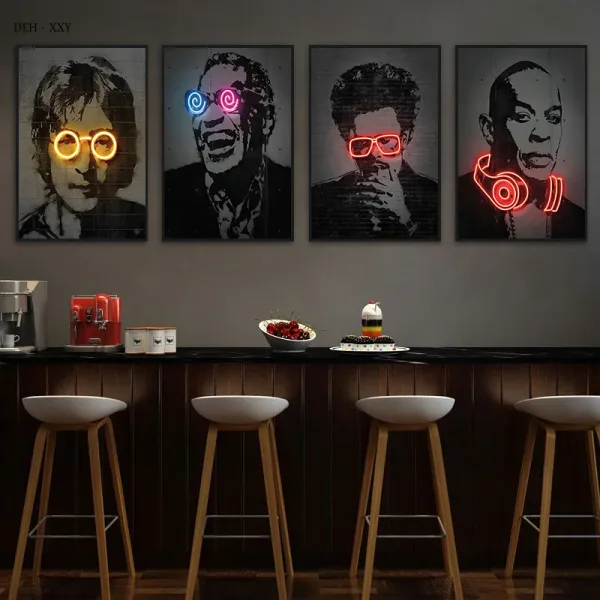 Pintura Artística De Estrellas En Lienzo De Alta Calidad