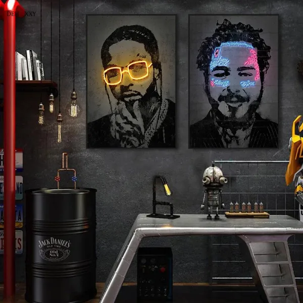 Pintura Artística De Estrellas En Lienzo De Alta Calidad