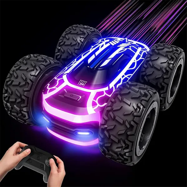 Cautivador Juguete para Niños! Coche teledirigido con luces de doble cara