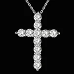 Collar-Chapado-En-Plata-Para-Mujer-Joyer-A-De-Boda-Cruz-De-Moda-Colgante-De-Piedra-2.Webp