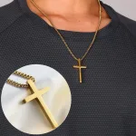 Extraordinario Collar de Cruz de Acero Inoxidable - Imagen 5