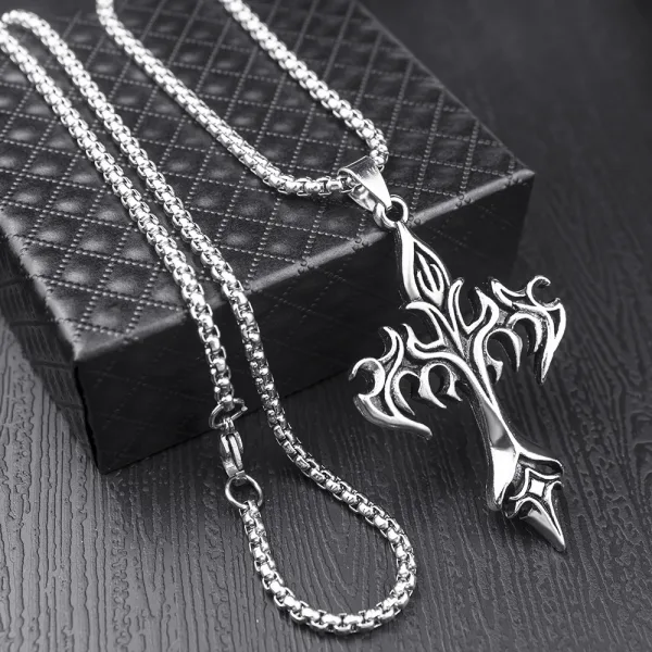 Imagen Del Producto Auténtico Collar Gótico Con Colgante De Cruz Unisex | Compra Online En Tiendafiable