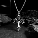 Collar-Con-Colgante-De-Cruz-De-Llama-Vintage-Para-Mujer-Y-Hombre-Cadena-Larga-Punk-G-2.Webp