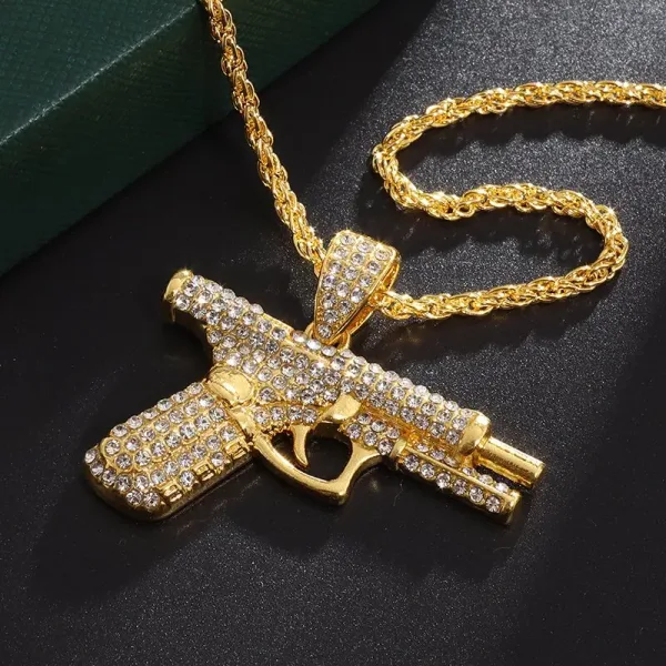 Imagen Del Producto Brillante Collar Elegante Con Colgante En Forma De Pistola | Compra Online En Tiendafiable