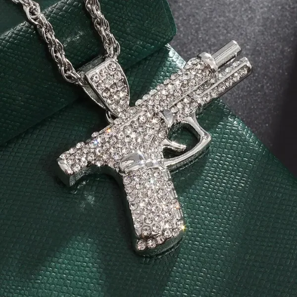 Imagen Del Producto Brillante Collar Elegante Con Colgante En Forma De Pistola | Compra Online En Tiendafiable