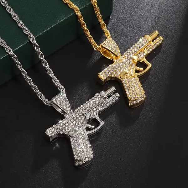 Imagen Del Producto Brillante Collar Elegante Con Colgante En Forma De Pistola | Compra Online En Tiendafiable