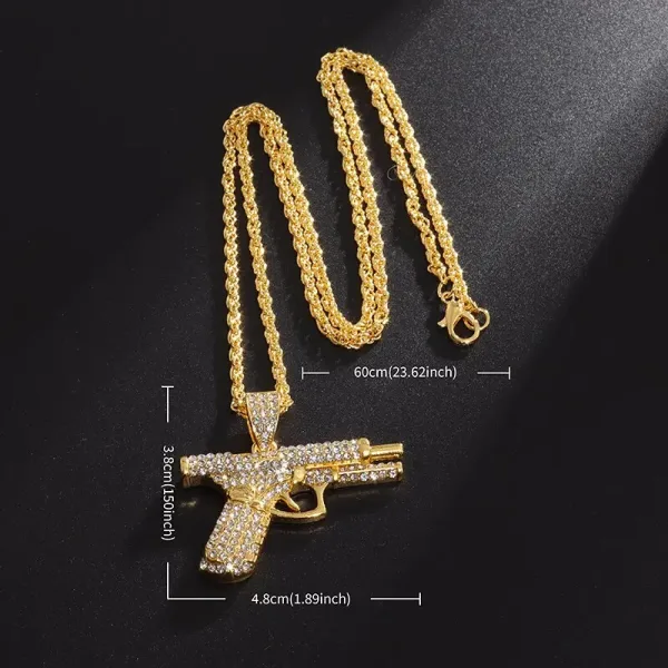 Imagen Del Producto Brillante Collar Elegante Con Colgante En Forma De Pistola | Compra Online En Tiendafiable