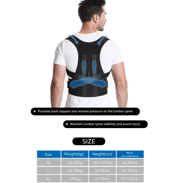 Genial Corrector De Postura De Columna Vertebral Unisex