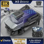 Dron Profesional H3 8K Fascinante Con Cámara Con Grabación
