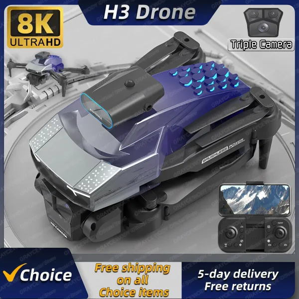 Fascinante Dron Profesional H3 8K Con Cámara Aérea En Tiendafiable