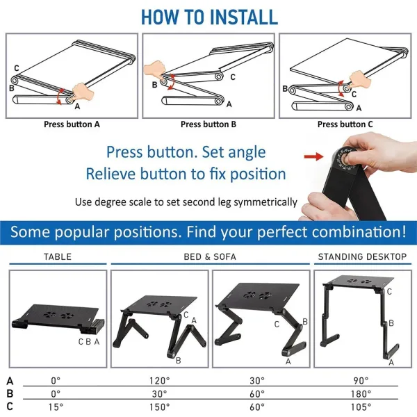 Imagen Del Producto Fabuloso Escritorio Plegable Para Laptop Muy Ligero | Compra Online En Tiendafiable