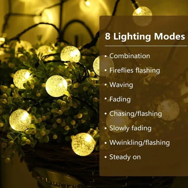 Imagen Del Producto Brillante Cadena De Iluminación Solar Led | Compra Online En Tiendafiable