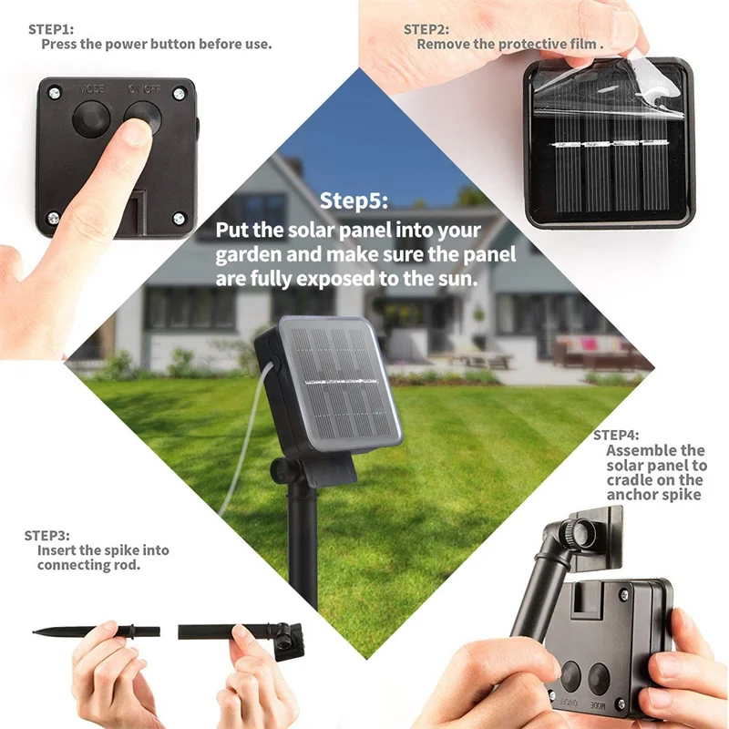 Brillante Cadena De Iluminación Solar Led