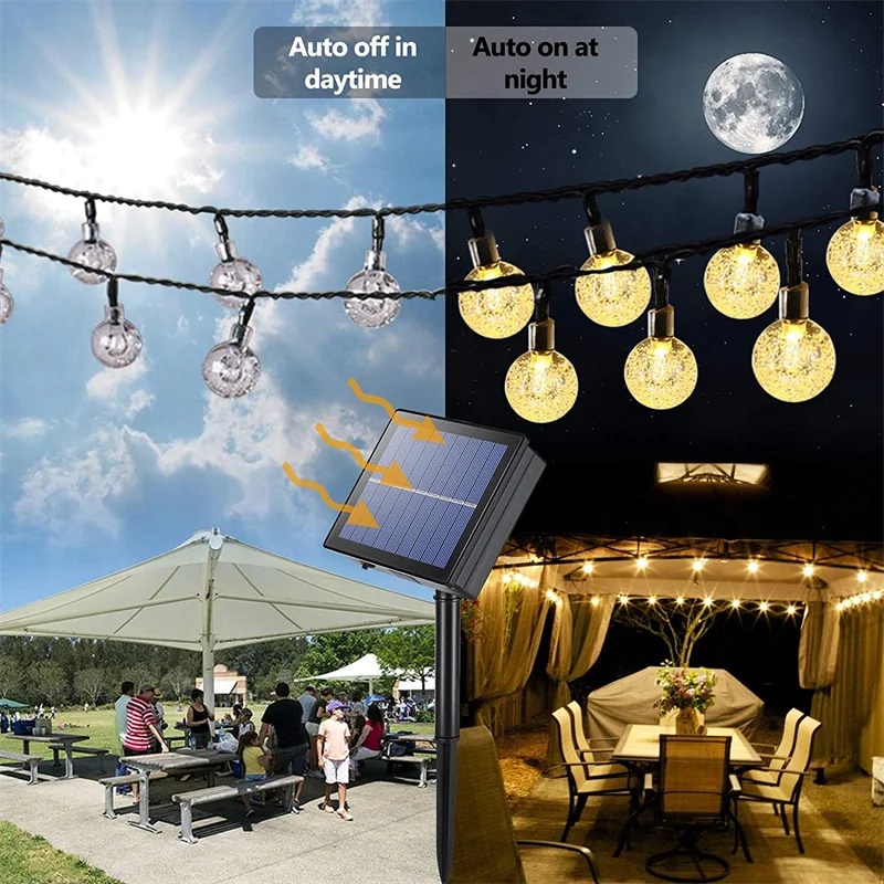Brillante Cadena De Iluminación Solar Led
