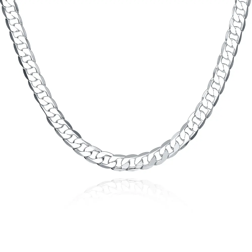 Fenomenal Collar De Plata Fina Para Mujer Y Hombre