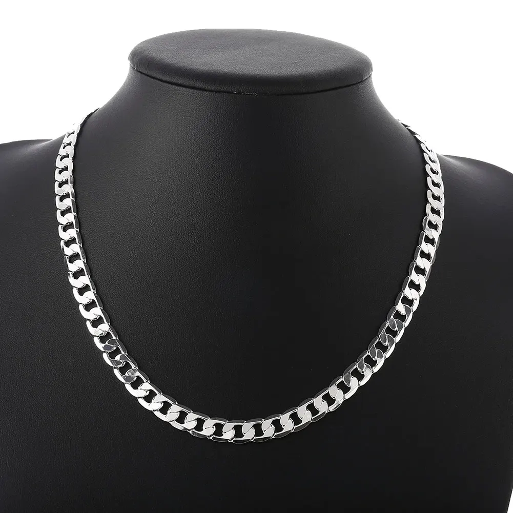 Fenomenal Collar De Plata Fina Para Mujer Y Hombre