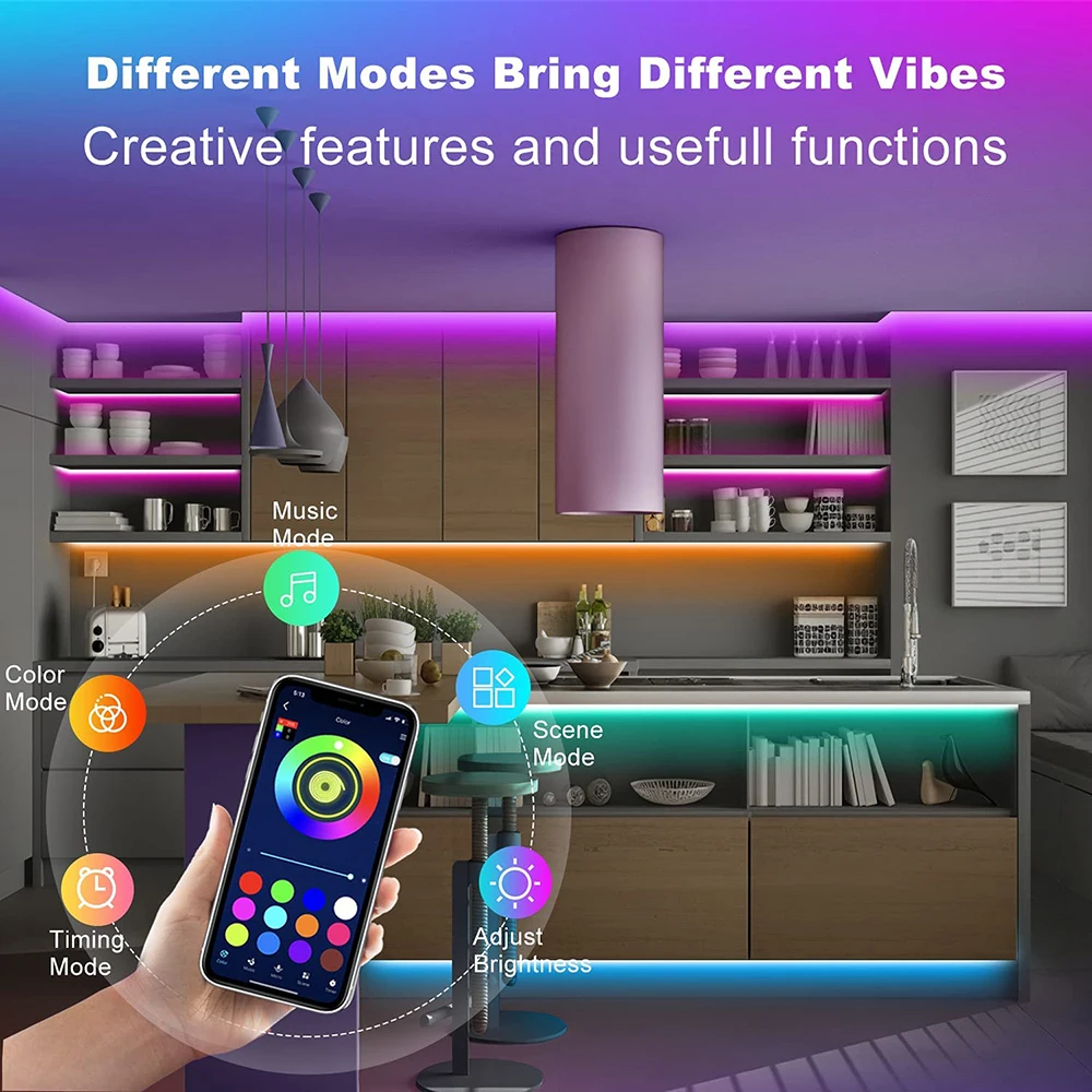 Nuevo Cinta de Luz LED con Bluetooth y USB