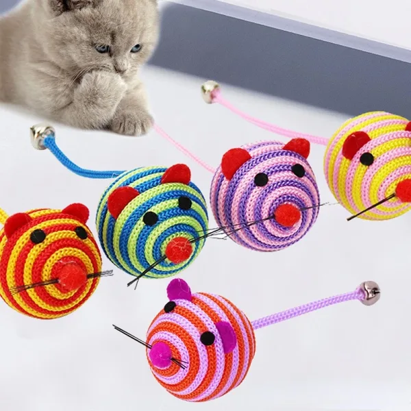Imagen Del Producto Fascinante Juguete Para Gatos Duradero De Nailon A Rayas | Compra Online En Tiendafiable