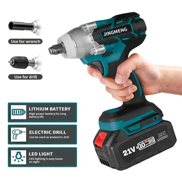 Imagen Del Producto Nuevo Llave De Impacto Eléctrica Inalámbrica Sin Escobillas | Compra Online En Tiendafiable