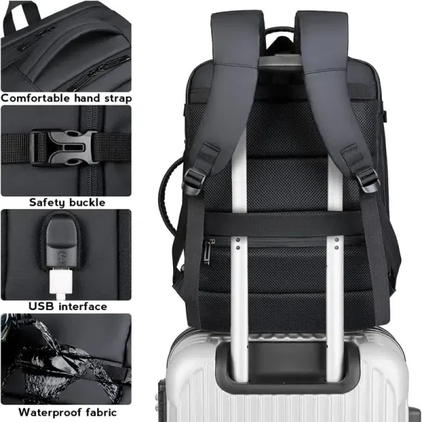 Fabuloso Mochila De Viaje Ampliable Para Hombres