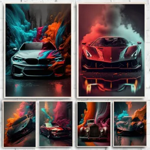Paneles de Lona para Coches Clásicos y Modernos en Colores Futuristas