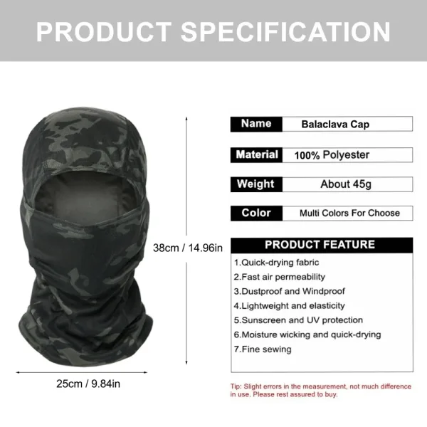 Imagen Del Producto Pasamontañas Táctico De Camuflaje De Alta Calidad | Compra Online En Tiendafiable