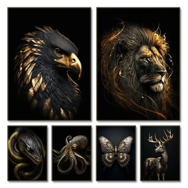 El Óleo De Águila Y León Dorado: Una Obra Auténtica Y Fascinante