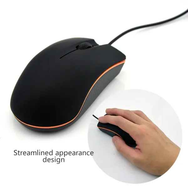 Nuevo Mouse Óptico Negro de Alta Precisión