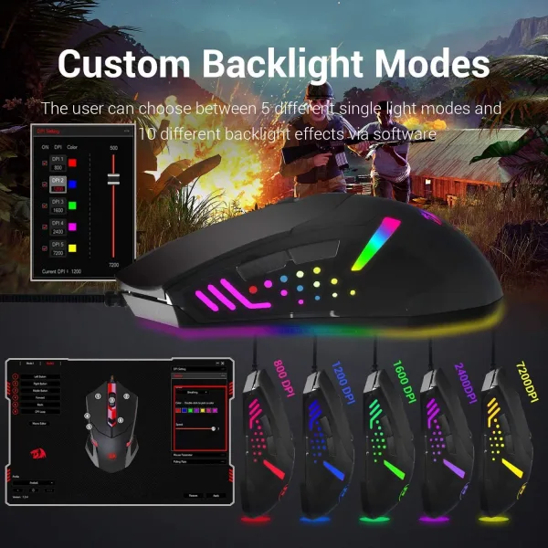Imagen Del Producto Popular Ratón Gamer Redragon M601 Rgb Programable | Compra Online En Tiendafiable