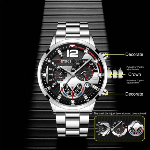 Fabuloso Reloj De Muñeca De Cuarzo Para Caballero