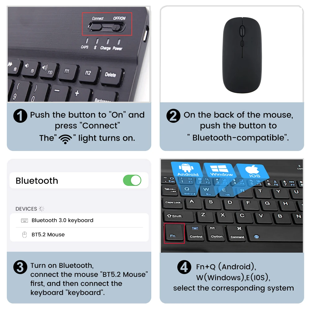 Fenomenal Teclado Inalámbrico Bluetooth Para Tabletas Fenomenal Teclado Inalámbrico Bluetooth Para Tabletas
