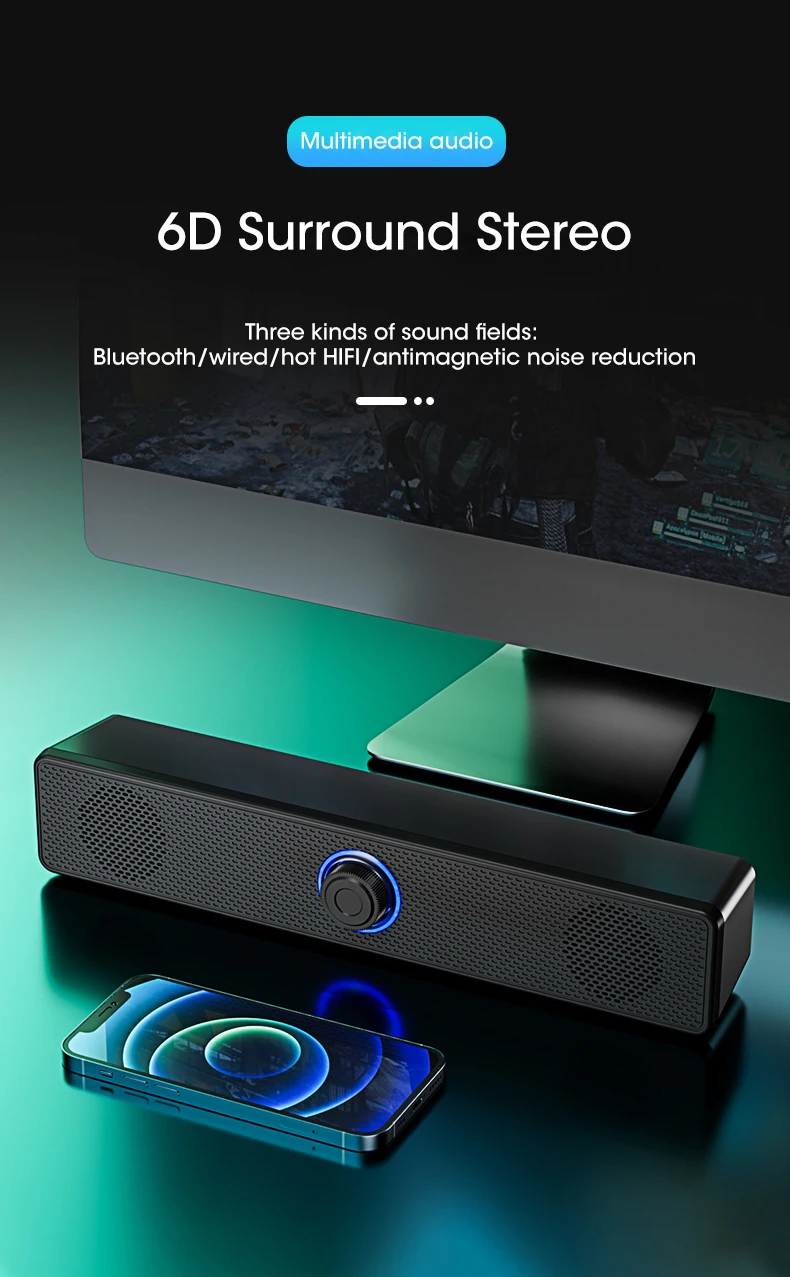 Innovador Altavoz Para Pc Auténtico Sonido Inalámbrica