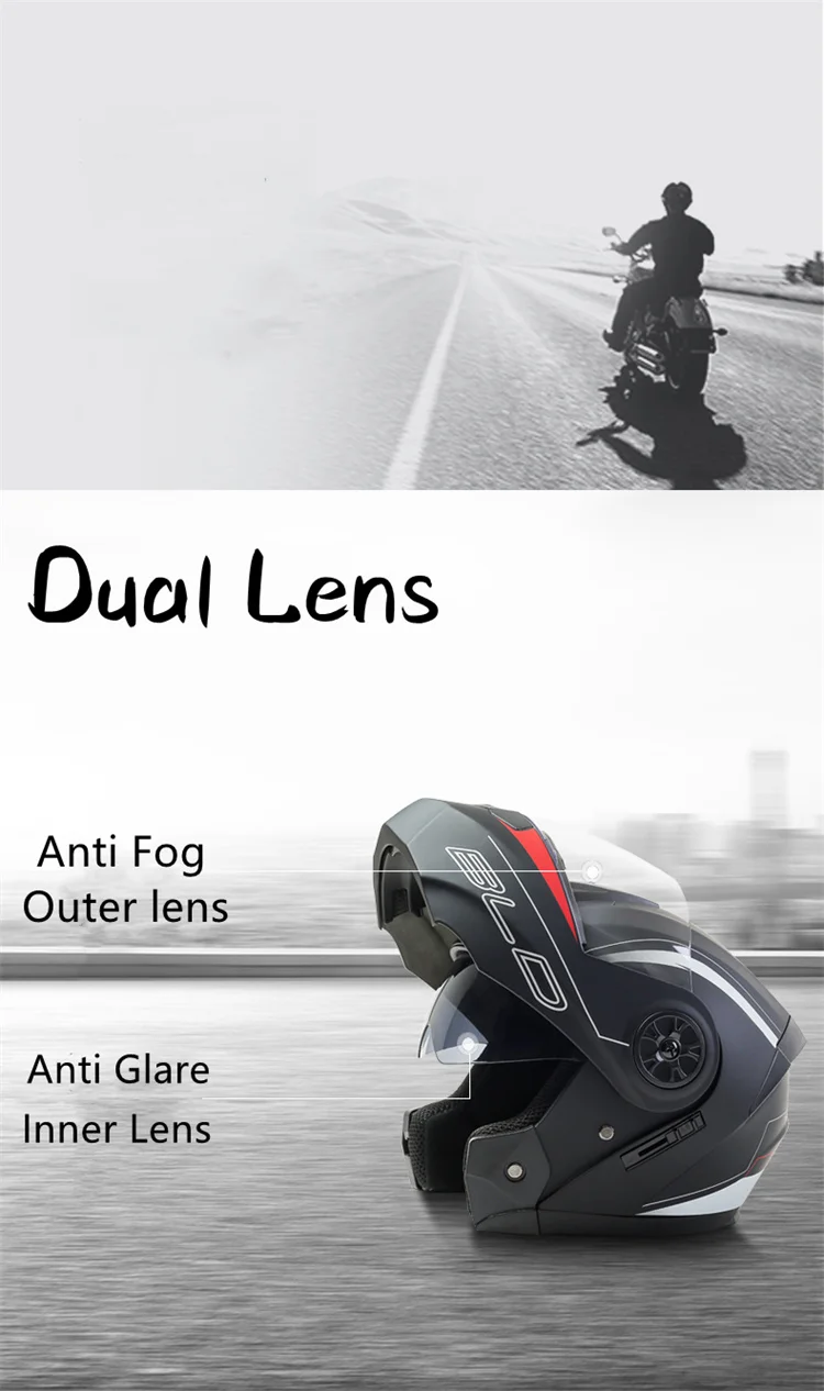 Casco De Motocicleta Plegable, Auténtico Y Seguro