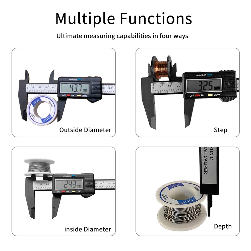 Magnífico Calibrador Digital Electrónico de Fibra de Carbono