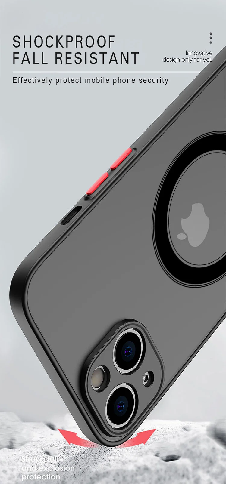 Funda Magnética Mate De Lujo Para Iphone