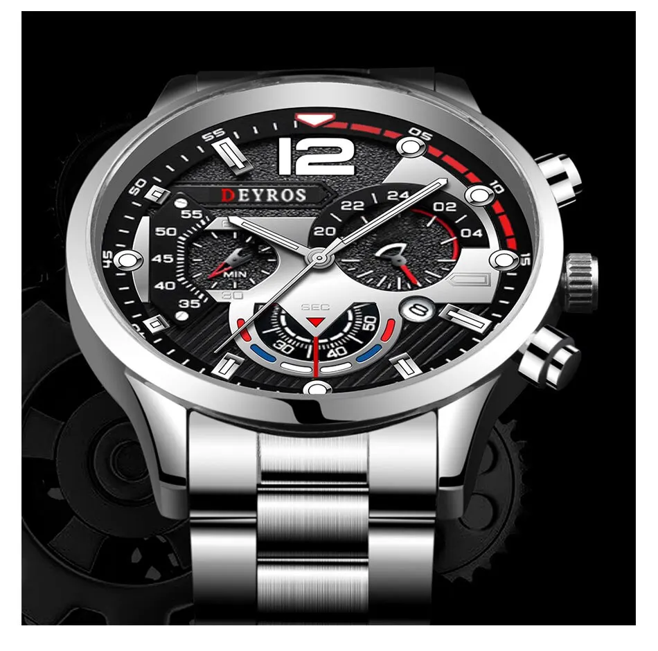 Fabuloso Reloj De Muñeca De Cuarzo Para Caballero