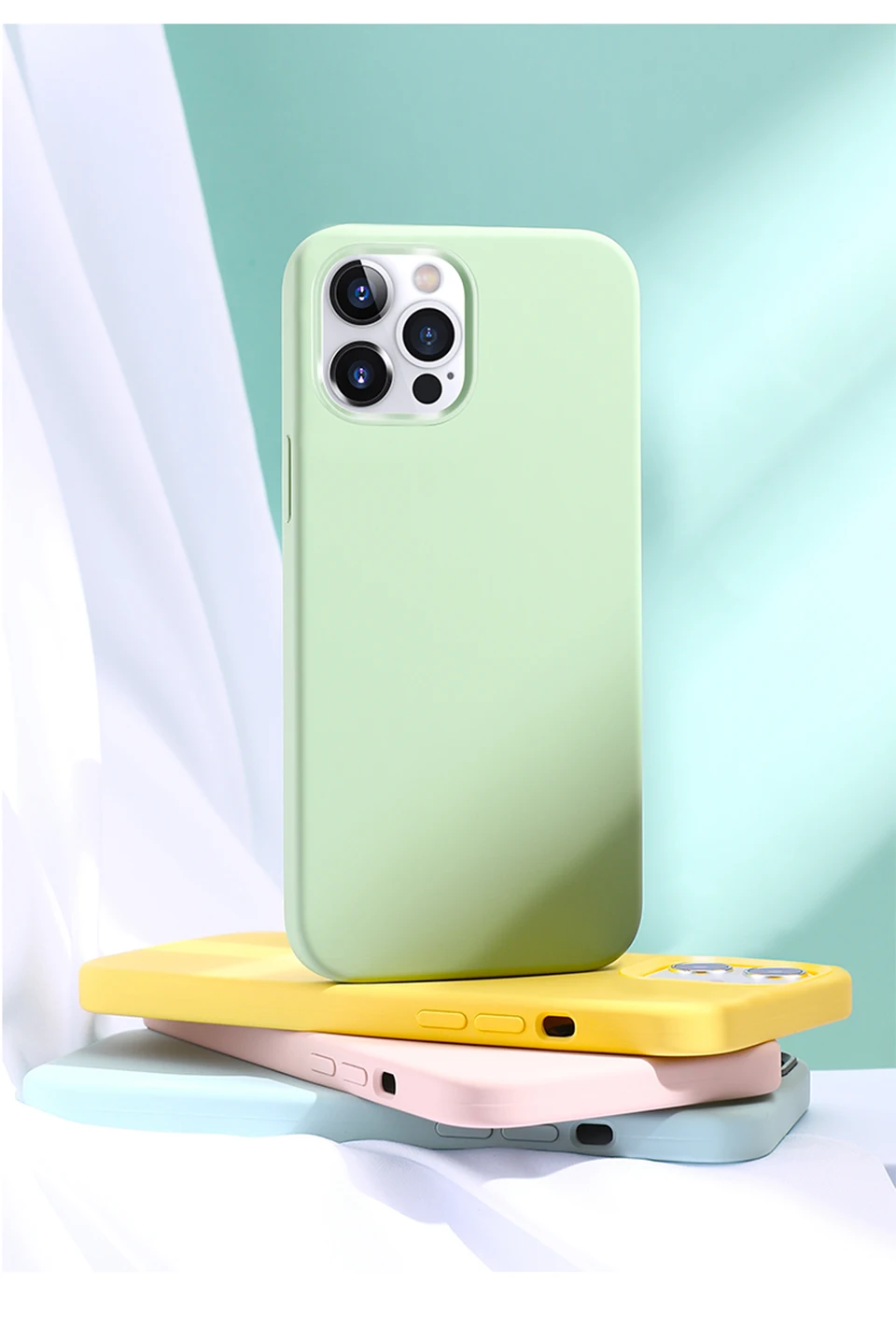 Impactante Funda De Silicona Líquida De Lujo Para Iphone