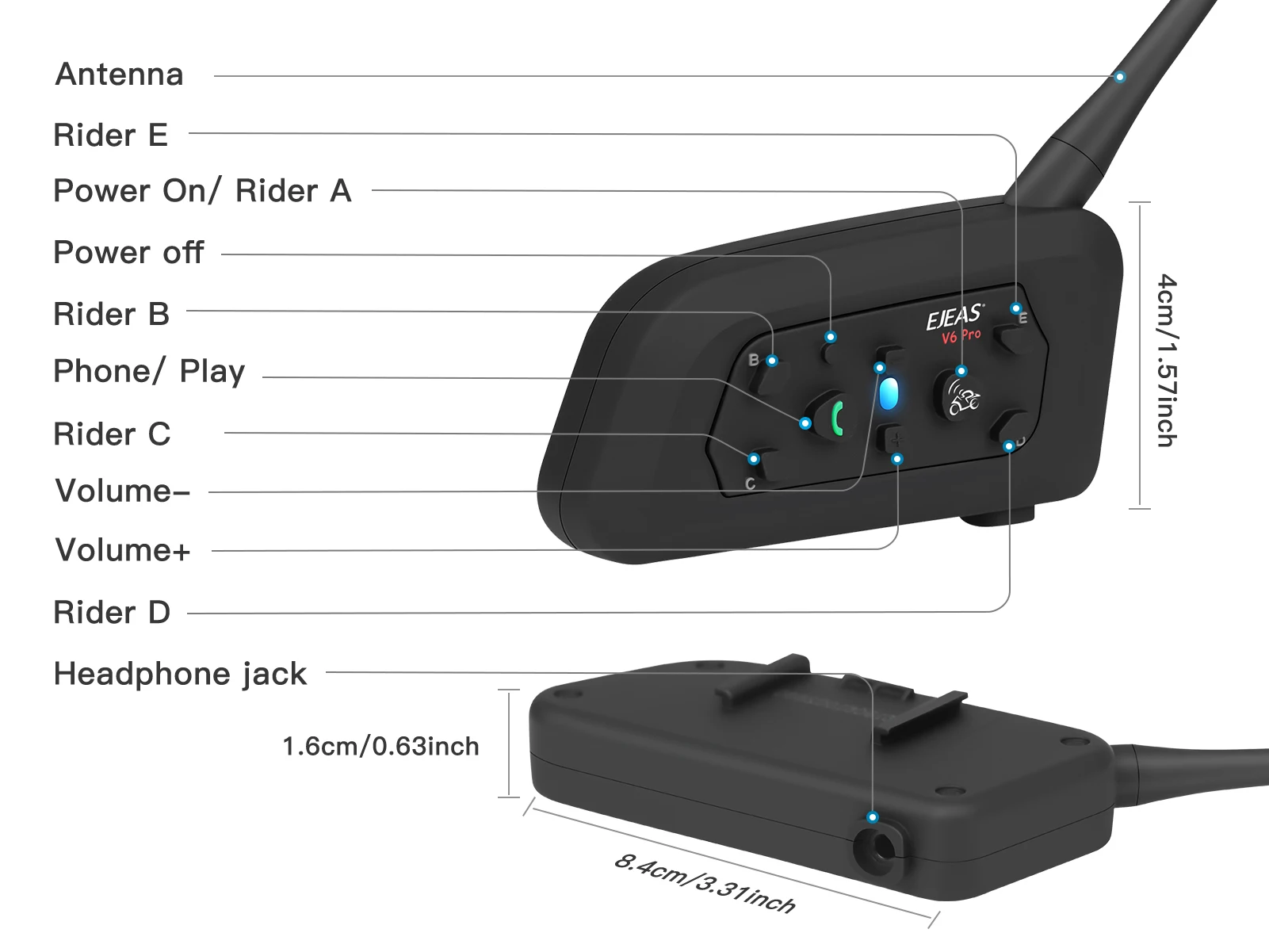 Notable Auriculares PRO Inalámbrica para Motoristas