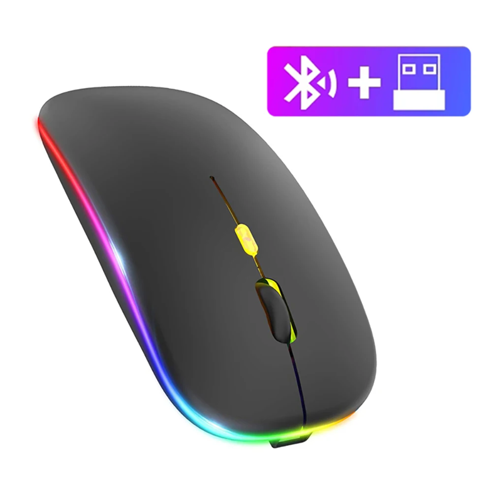 Eficaz Ratón Inalámbrico Recargable Con Retroiluminación