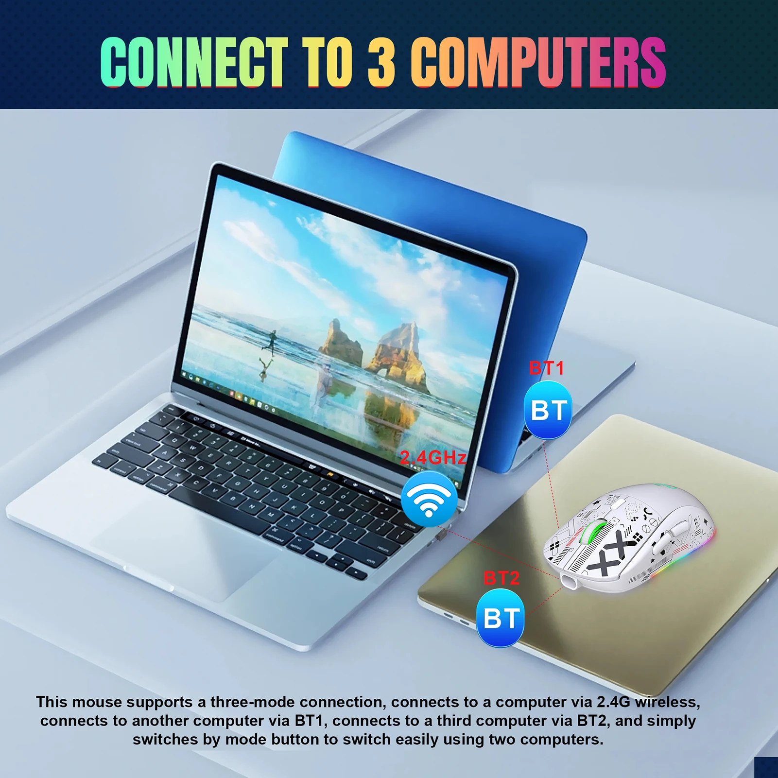 Mouse Mecánico Inalámbrico Esencial Para Tu Escritorio
