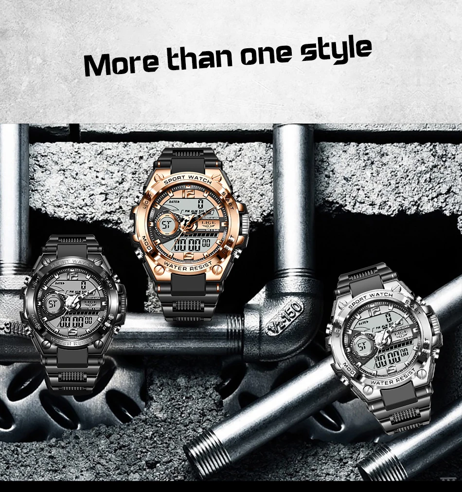 Reloj Analógico de Lujo LED Funcional