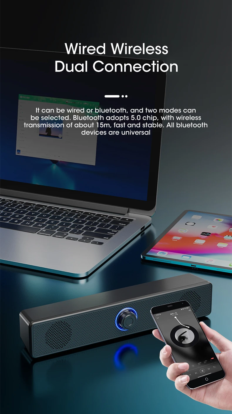Innovador Altavoz Para Pc Auténtico Sonido Inalámbrica