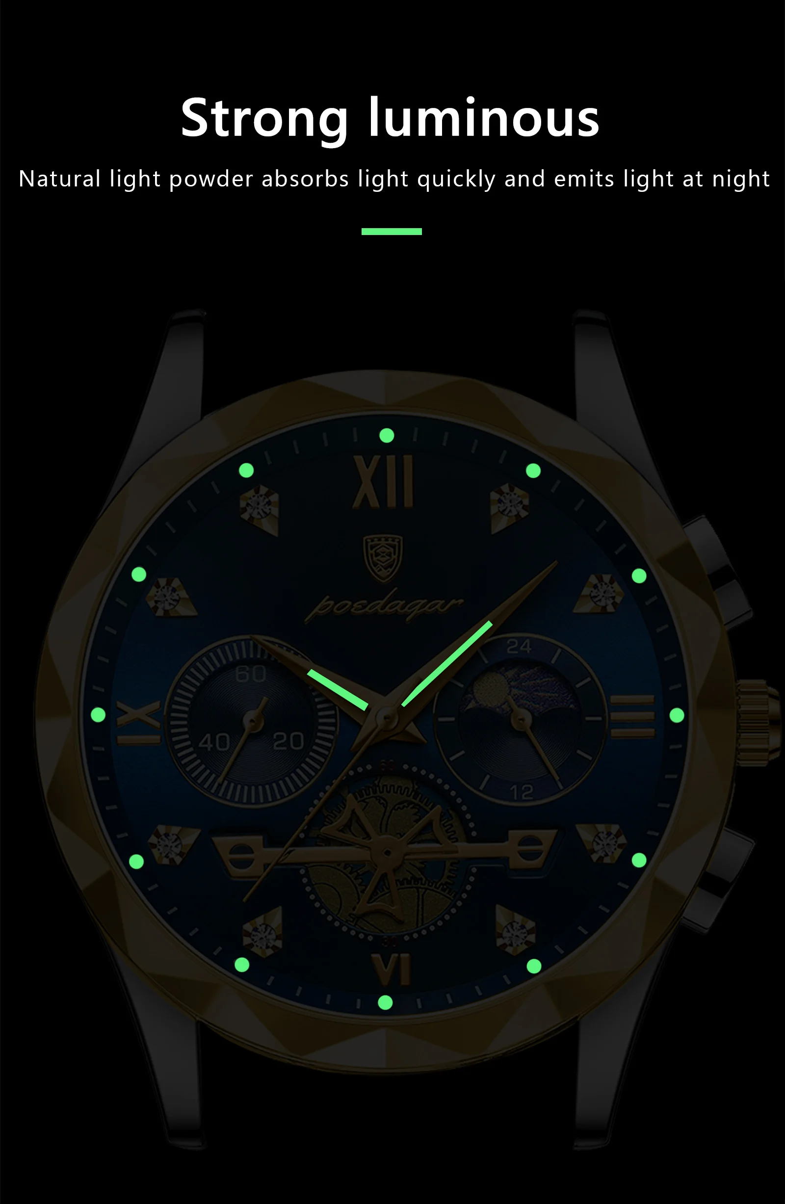 Fabuloso Reloj De Acero Inoxidable Elegante Para Hombres