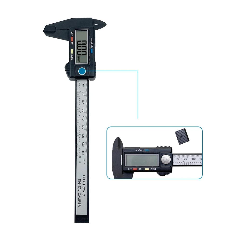 Magnífico Calibrador Digital Electrónico de Fibra de Carbono