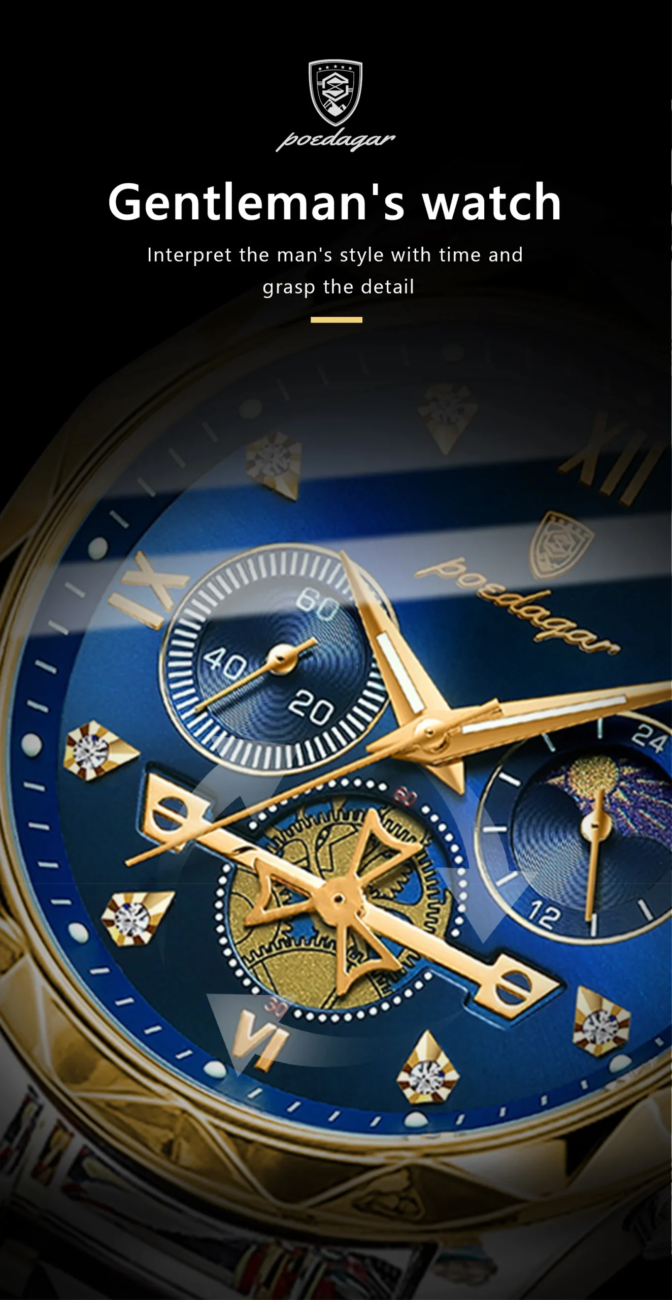 Fabuloso Reloj De Acero Inoxidable Elegante Para Hombres