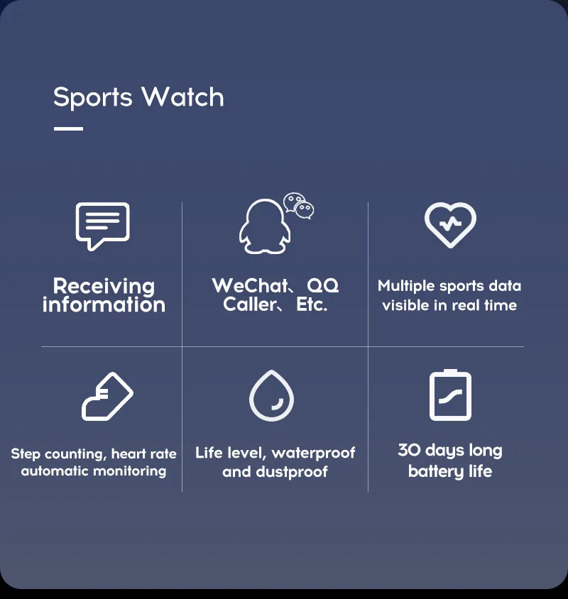 Increíble Reloj Deportivo Inteligente Unisex