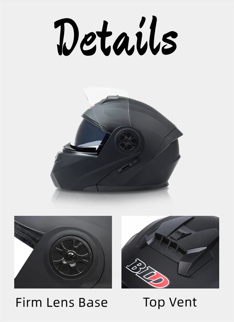 Casco De Motocicleta Plegable, Auténtico Y Seguro