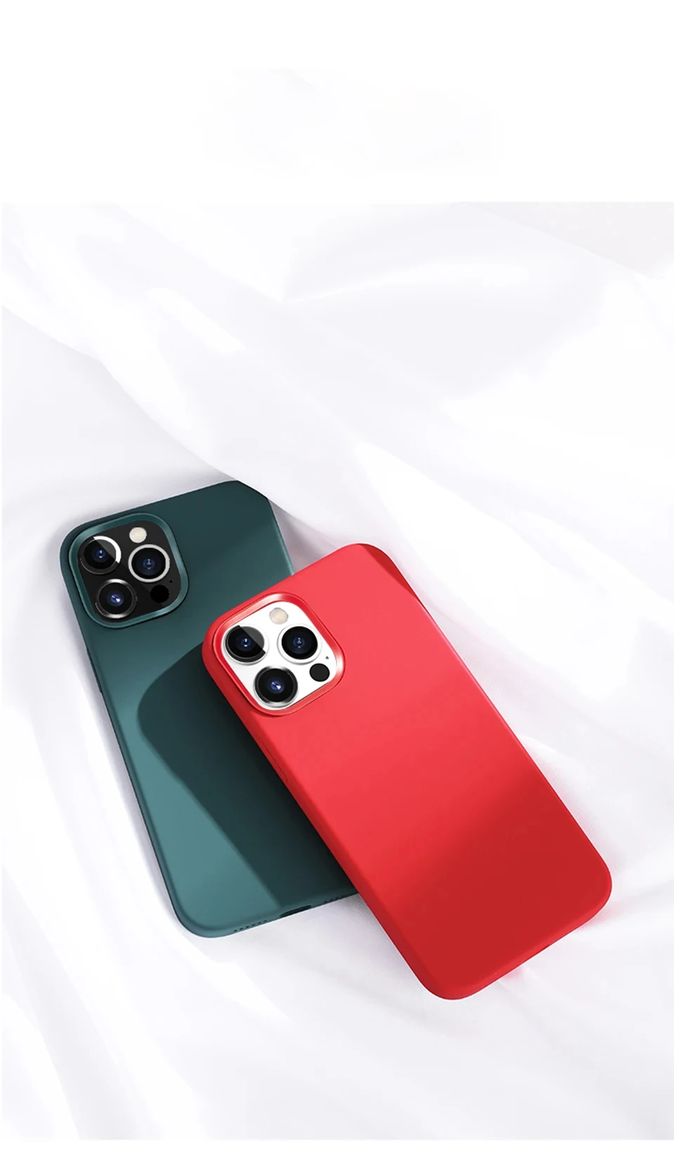 Impactante Funda De Silicona Líquida De Lujo Para Iphone