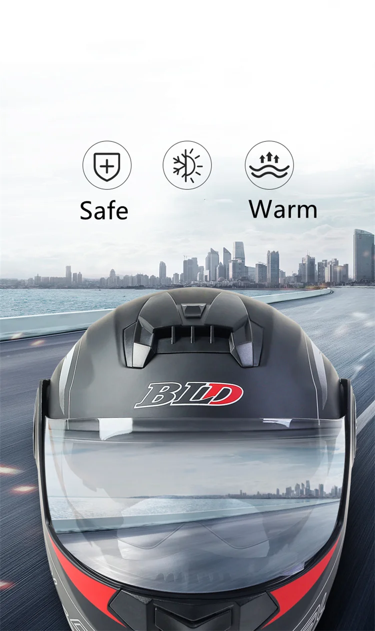 Casco De Motocicleta Plegable, Auténtico Y Seguro